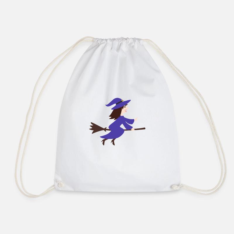 witch - Drawstring Bag - white