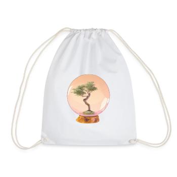 Bonsai 5, digital Art - Drawstring Bag - white - Front