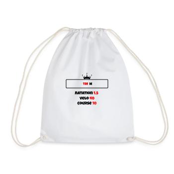 T shirt triathlon Distance M - Sac de sport léger - blanc - Devant