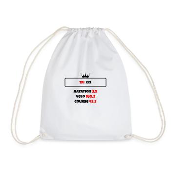 T shirt triathlon Distance XXL - Sac de sport léger - blanc - Devant