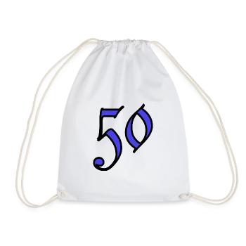 50. 50 ANS. 50e ANNIVERSAIRE. ANNIVERSAIRE 50 ANS. - Sac de sport léger - blanc - Devant