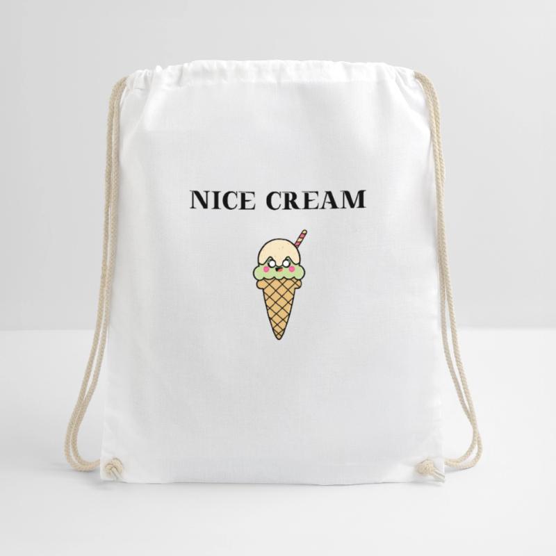 NICE CREAM Geschenkidee lustig süß Eis Eiscreme Turnbeutel