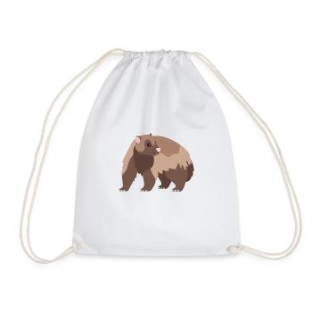 Glutton - Drawstring Bag - white - Front