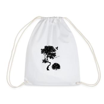 Forêt, Oiseaux arboricoles, Nature, Graphisme pour hommes, Arbres - Sac de sport léger - blanc - Devant