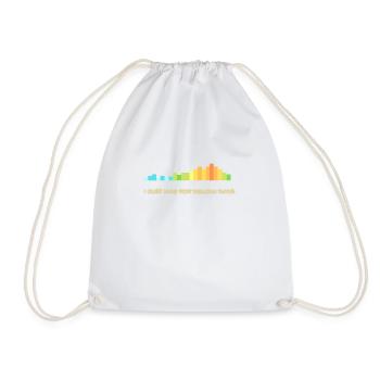 I just live for yellow days - Drawstring Bag - white - Front