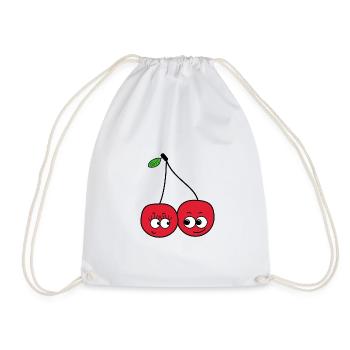 Cherries - Drawstring Bag - white - Front