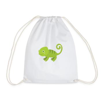 chameleon - Drawstring Bag - white - Front