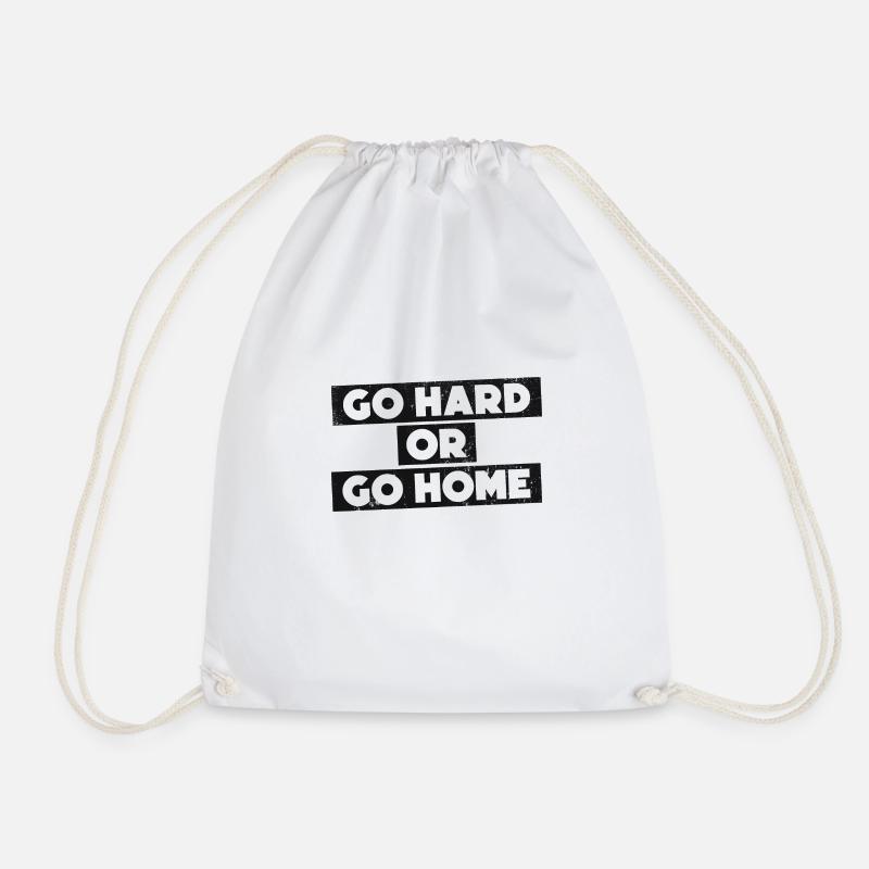 Motif 05 - Drawstring Bag - white
