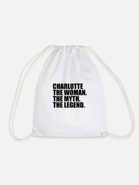 Woman Mythos Legende Name Charlotte - Turnbeutel - Weiß