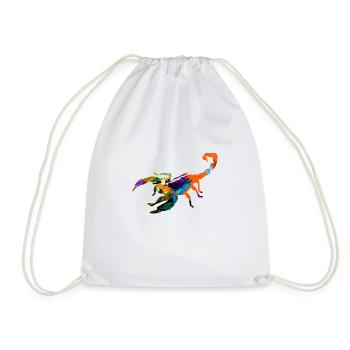 scorpion,colorful,painting,graffiti,illustration - Drawstring Bag - white - Front