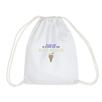 crème glacée drôle crème glacée sweet gift idea funny food - Sac de sport léger - blanc - Devant