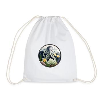 Squid - Drawstring Bag - white - Front