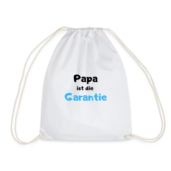 Papa ist die Garantie - Toybox-blk-blu - Turnbeutel - Weiß - Vorne