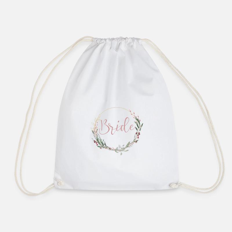 Team Bride! personalisierbar - Turnbeutel - Weiß