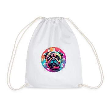 My beloved dog - Drawstring Bag - white - Front