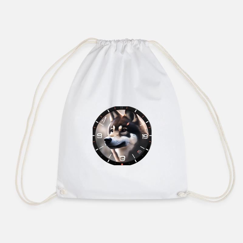 Distant Gaze - Drawstring Bag - white