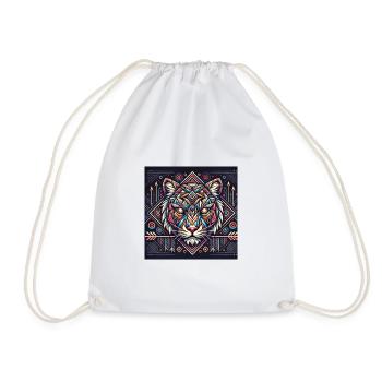 Tigre géométrique - Sac de sport léger - blanc - Devant