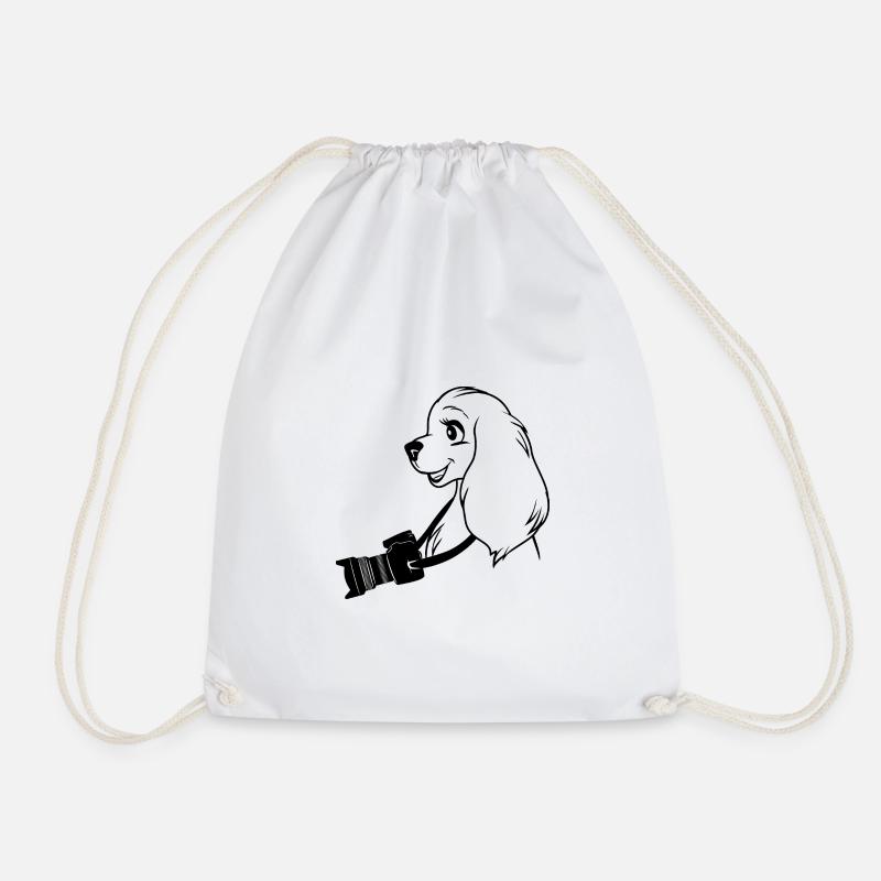 Dog reporter - Drawstring Bag - white