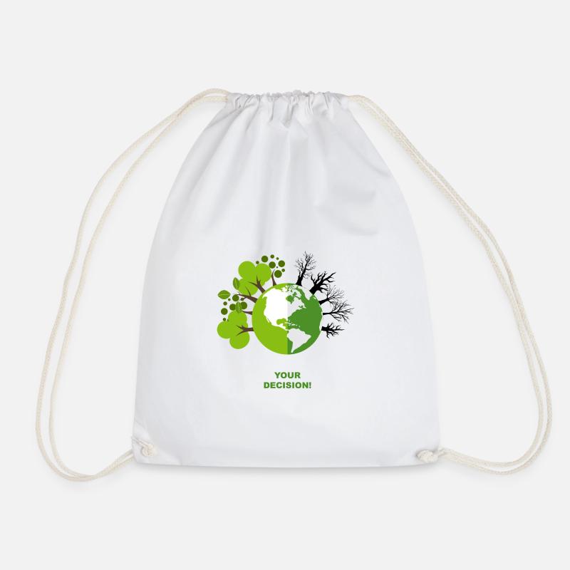 Your decision - Drawstring Bag - white