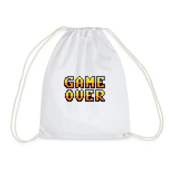 Game Over retrogaming vintage pixels - Drawstring Bag - white - Front