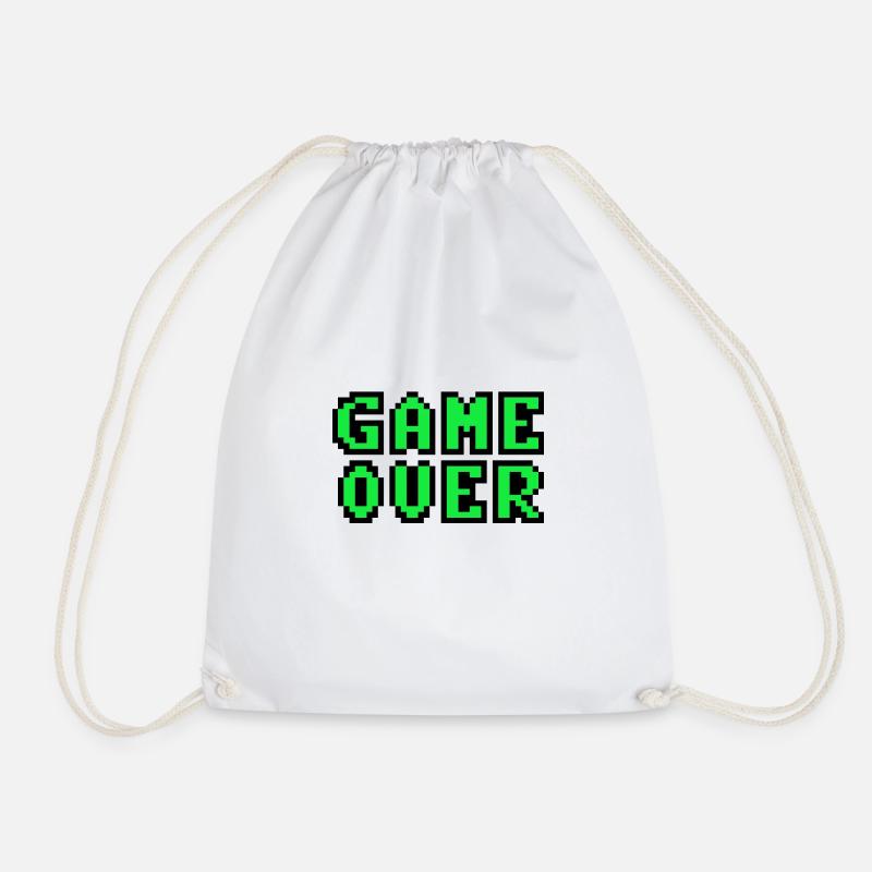 Game Over Retrogaming Vintage-Pixel - Turnbeutel - Weiß