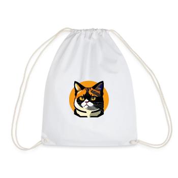 Chat - Sac de sport léger - blanc - Devant