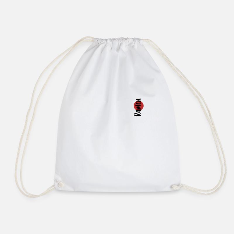 Ramen with red dot - Drawstring Bag - white