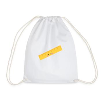 ruler - Drawstring Bag - white - Front