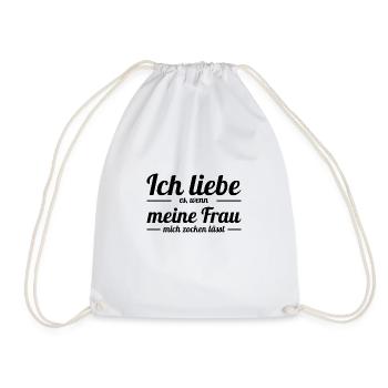 Ich liebe es, wenn meine Frau mich zocken lässt - Turnbeutel - Weiß - Vorne