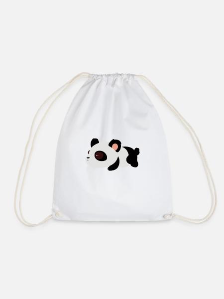 Cute panda - Drawstring Bag - white