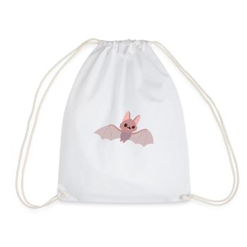 bat - Drawstring Bag - white - Front
