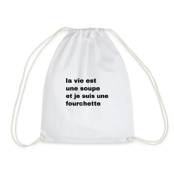 la vie est une soupe - Sac de sport léger - blanc - Devant