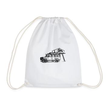 Roof Tent Camper camping Tent Black - Drawstring Bag - white - Front