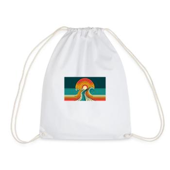 Coucher de soleil rétro 3 - Sac de sport léger - blanc - Devant