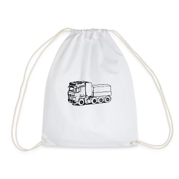 Poids lourd Camion poids lourd - Sac de sport léger - blanc - Devant