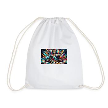 Playing The Punk Art Pipes - Drawstring Bag - white - Front