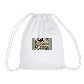 Colorful Geometry: A Burst of Abstraction - Drawstring Bag - white - Front