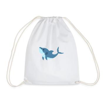 Requin - Sac de sport léger - blanc - Devant