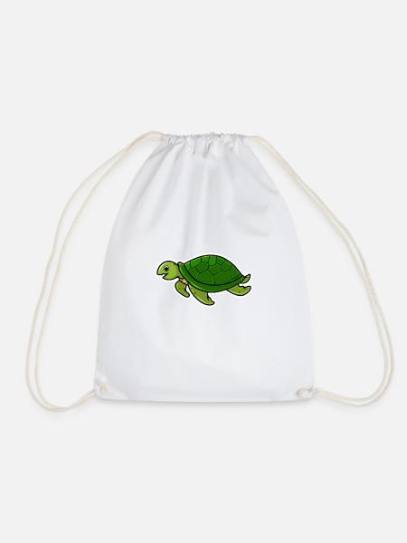 Schildkröte - Turnbeutel - Weiß