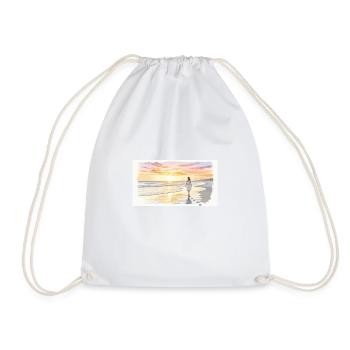Whisper of the Sunset - Drawstring Bag - white - Front