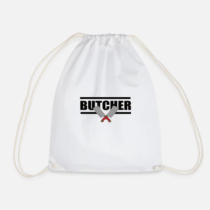 Butcher Butcher Cutting Cutting - Drawstring Bag - white