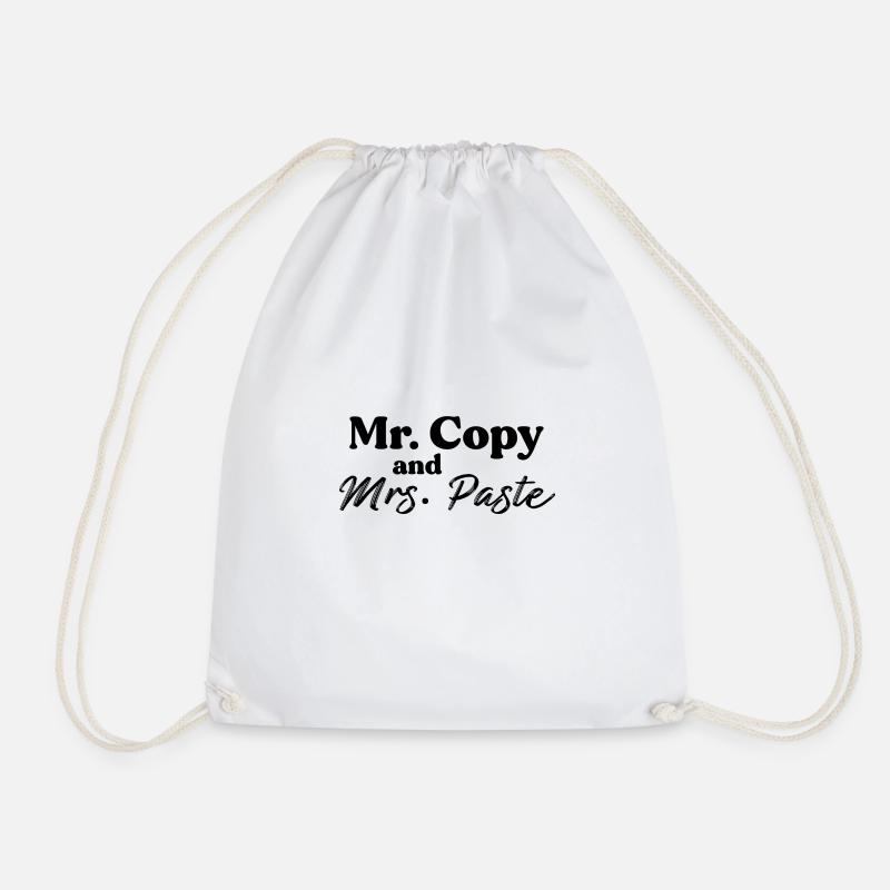 Mr. Copy and Mrs. Paste - Turnbeutel - Weiß
