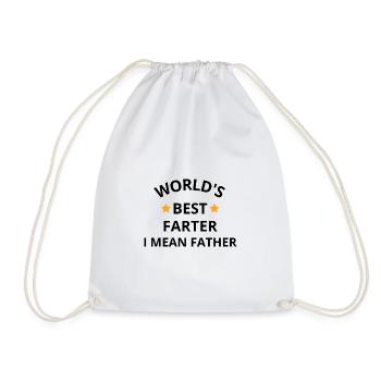 Funny Sayings Best Father Father's Day Dad Funny - Drawstring Bag - white - Front