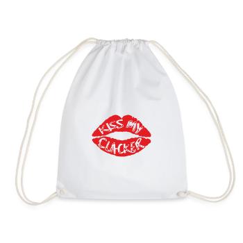 Kiss My Clacker Mistress Dita inspired Clem Wear - Drawstring Bag - white - Front