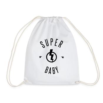 SUPER BABY - Sac de sport léger - blanc - Devant