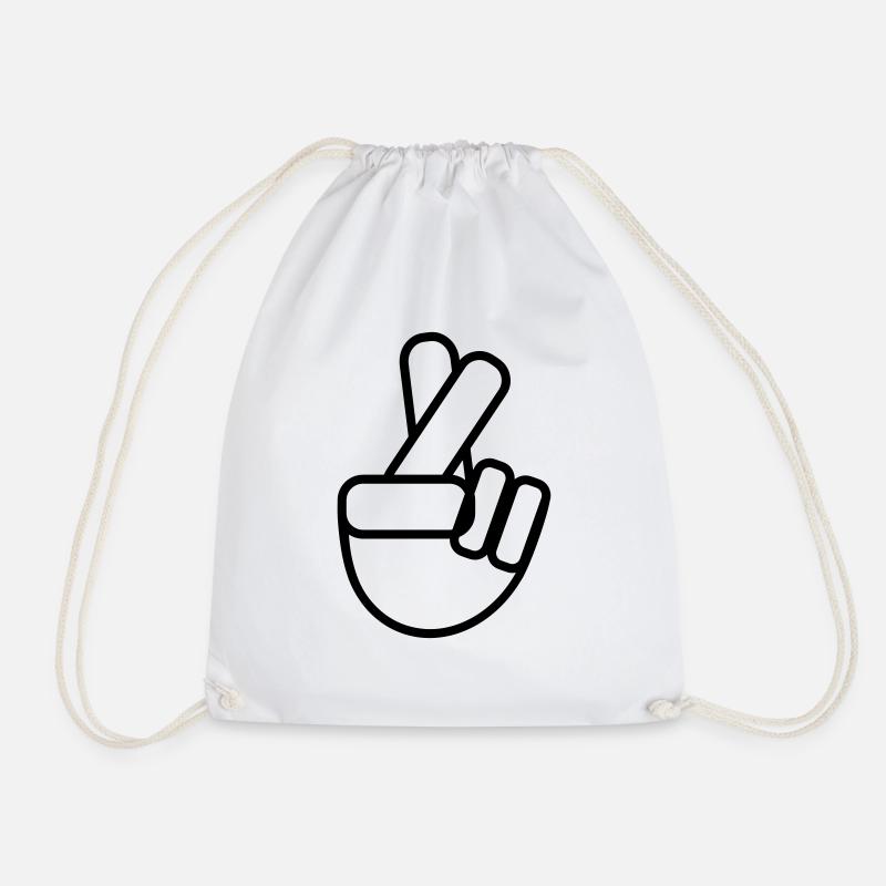crossed fingers - Turnbeutel - Weiß