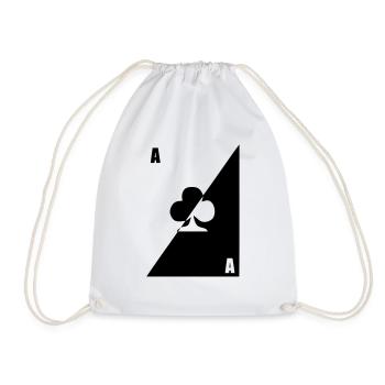 map as black white clover - Drawstring Bag - white - Front