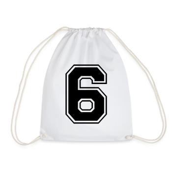 sechs - Drawstring Bag - white - Front