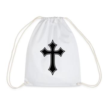 Gothic Cross__V003 - Turnbeutel - Weiß - Vorne
