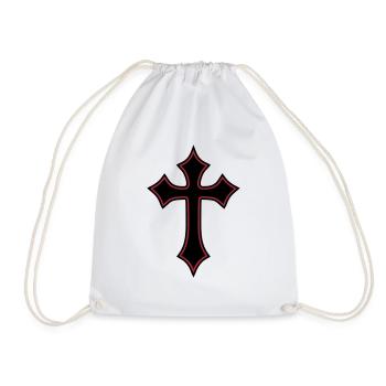 Gothic Cross__V004 - Turnbeutel - Weiß - Vorne